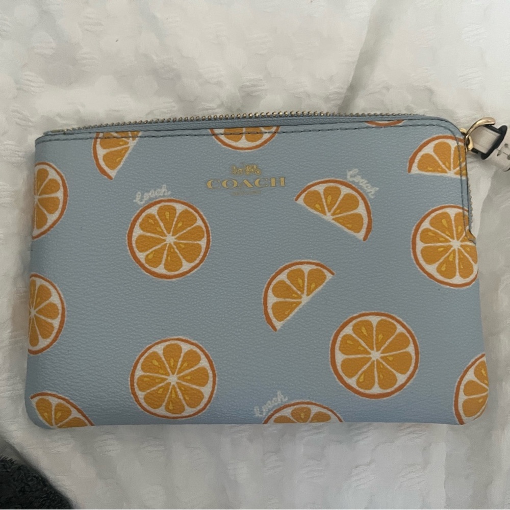 Coach Blue and Orange Citrus Wallet